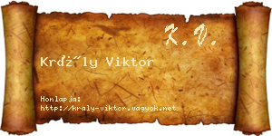 Krály Viktor névjegykártya
