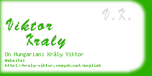 viktor kraly business card